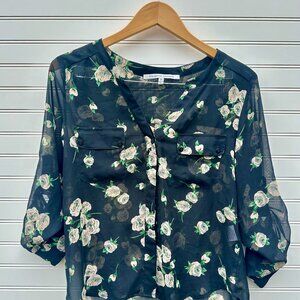 Collective Concepts Dark Floral Blouse